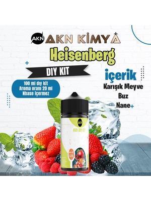 Akn Kimya Heisenberg Dıy Kit Karışık Meyve Buz Nane Gıda Aroması %20 Oranda Aroma İçerir (Hazır Değildir )