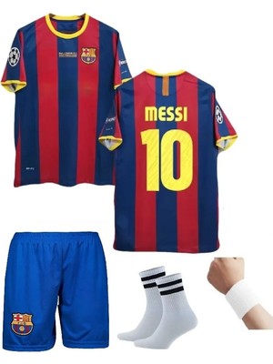 Lionel Messi Barcelona.1 Çocukalt-Üst Takım T-Shrt +Şort+Çorap+Bileklik