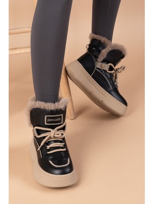 Getcho Pierre Cardin Jusu Kadın Kürklü Siyah Bot PCI-11188