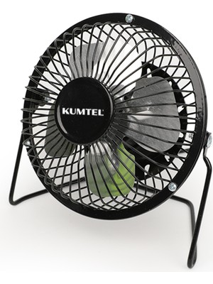 Kumtel Siyah Masaüstü USB Fan KUF-105 2.5W Güçlü Hava Akışı ile Kompakt Tasarım