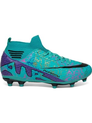 Garantili Orijinal Bilekli Çoraplı Krampon Halı Saha 31-32-33-34-35-40-41-42-43-44 Numara Turkuaz Renk