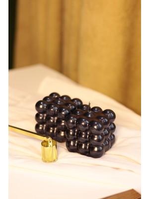 Sanat Sepet İşleri Parlak Bubble 2'li Set Hediyelik Dekoratif Mum Seti