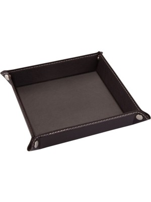 2K Masaüstü Organizer Düzenleyici Deri Dekoratif Sepet Kare Desktop Organizer Rainbow Vegan 16,5X16,5 cm