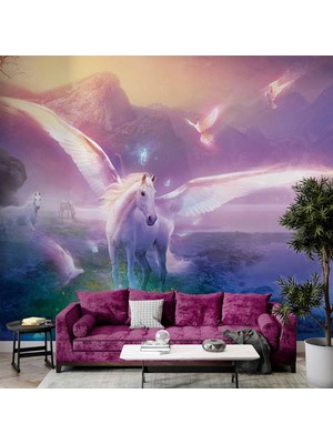 Unicorn Beyaz At Duvar Kağıdı