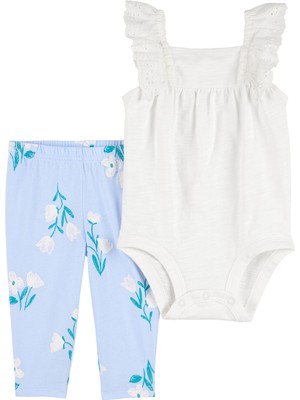 Carter's Kız Bebek Body Pantolon Set 2'li Paket