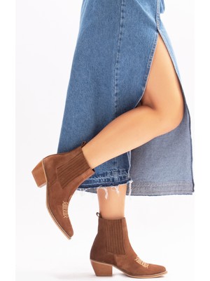 Nemesis Shoes Kadın Western Bot Kahve Süet