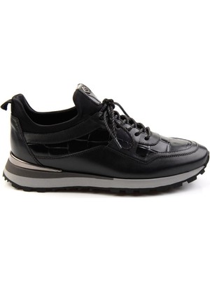 Bambi Siyah Leather Erkek Sneaker E01075610603