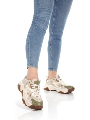 Muca Krem Yeşil Sneaker Günlük Spor Ayakkabı