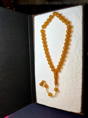 Anemore Collection Sevgiliye Özel Hediye Tesbih Çubuk Kehribar Küre Kesim H-1122.