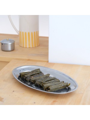 Beige & Stone Çelik 33 cm Meze Salata Servis/sunum Tabağı