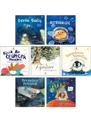 Derin Dalış  /  Astrodalgıç  /  Küçük Bir Örümcek Meselesi  /  Ağaçları Neden Seviyorum  /  Imparatorun Yumurtası  /  Derinlere Yolculuk  /  Suna Marsa Gidiyor / 7 Kitap Set