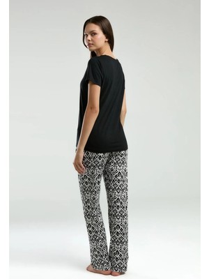 Arnetta Kadın Siyah Pijama Takımı