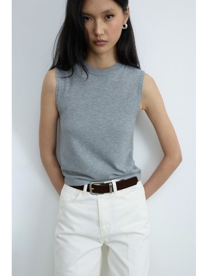 Suud Collection Gri Lea Triko Bluz