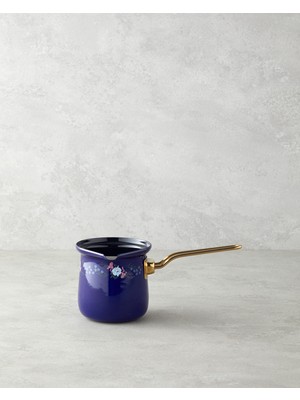 Azure Bloom Emaye Cezve 10 cm Lacivert