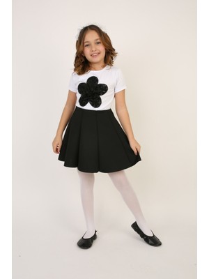 Kız Çocuk Alt-Üst Takım 23 Nisan 29 Ekim 19 Mayıs Gösteri Kıyafetleri Taç Toka Pisi Pisi Dahil