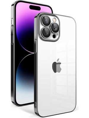 ZORE Apple iPhone 14 Pro Max Kılıf Kamera Korumalı Renkli Çerçeveli Zore Garaj KAPAK-SIYAH-8680436638835-