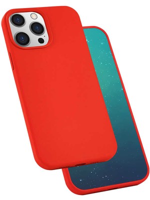 ZORE Apple iPhone 13 Pro Max Kılıf Zore Silk SILIKON-KIRMIZI-8682314164054-TCHS58045