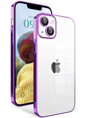 ZORE Apple iPhone 14 Kılıf Kamera Korumalı Renkli Çerçeveli Zore Garaj KAPAK-LILA-8680436638682-TCHS83279