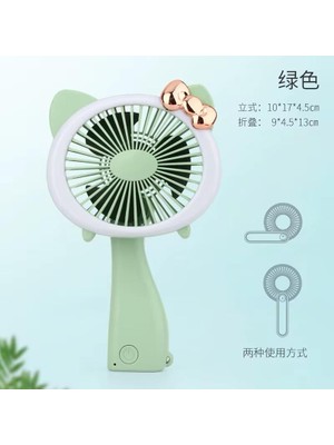 Xtrike Me Şarjlı El Fanı Vantilatör 3 Kademeli Kırmalı Işıklı Mini Fan 17*11 Cm