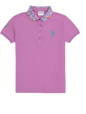 U.S. Polo Assn. Kız Çocuk Fuşya Polo Yaka Basic Tişört 50298192-VR023