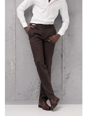 Ecer Regular Fit Düz Kalın Kışlık Gabardin Yan Cepli Pantolon