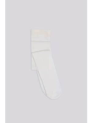 Tyess Bg Store Kız Çocuk Ekru Çorap