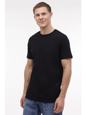 Lumberjack CT102 0 Yaka Erkek Tshirt - Siyah