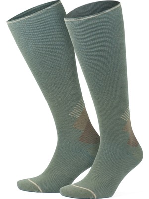 Gowith Yünlü Havlulu Dikişsiz Renkli Diz Boyu 15-20 mm Hg Basınçlı Kompresyon Çorap 3591