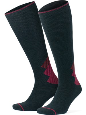 Gowith Yünlü Havlulu Dikişsiz Renkli Diz Boyu 15-20 mm Hg Basınçlı Kompresyon Çorap 3591