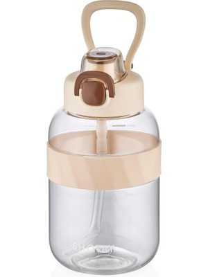 Shotay Pipetli Su Matarası Tritan Krem 1000ML