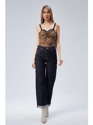 Jean Katlı Paça Pant