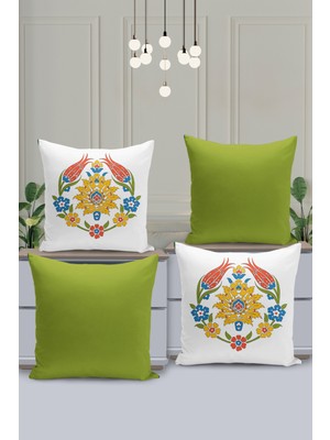 Filamente 4'lü Kırlent Kılıf Seti Ramazan - Ramadan Desenli Çift Taraflı Dijital Baskılı