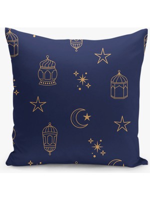 Filamente Çift Taraflı Ramazan - Ramadan Desenli Dijital Baskı Kırlent Kılıfı