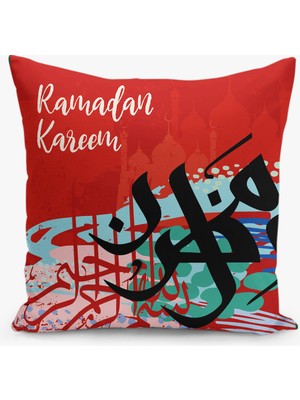 Filamente Çift Taraflı Ramazan - Ramadan Desenli Dijital Baskı Kırlent Kılıfı