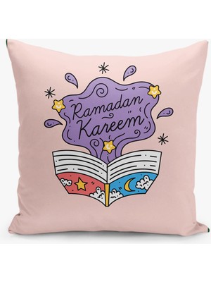 Filamente Çift Taraflı Ramazan - Ramadan Desenli Dijital Baskı Kırlent Kılıfı