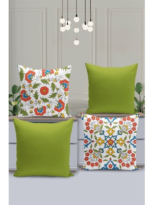 Filamente 4'lü Kırlent Kılıf Seti Ramazan - Ramadan Desenli Çift Taraflı Dijital Baskılı