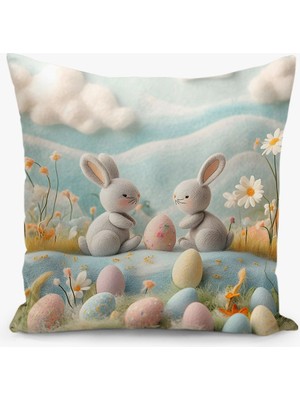 Filamente Çift Taraflı Keçe Desenli Dijital Baskı Kırlent Kılıfı