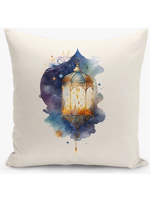 Filamente Çift Taraflı Ramazan - Ramadan Desenli Dijital Baskı Kırlent Kılıfı