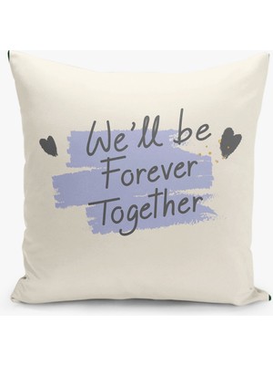 Filamente Çift Taraflı Sevgililer Günü Valentine's Day Desenli Dijital Baskı Kırlent Kılıfı