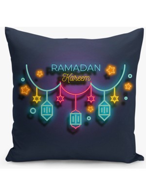 Filamente Çift Taraflı Ramazan - Ramadan Desenli Dijital Baskı Kırlent Kılıfı