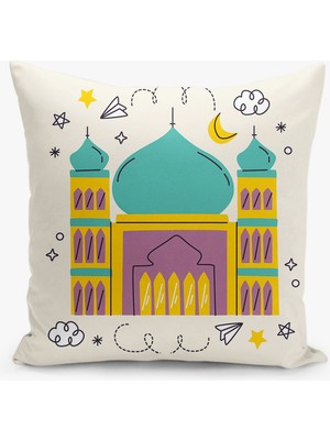 Filamente Çift Taraflı Ramazan - Ramadan Desenli Dijital Baskı Kırlent Kılıfı