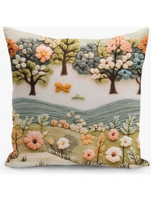 Filamente Çift Taraflı Çocuk Keçe Desenli Dijital Baskı Kırlent Kılıfı