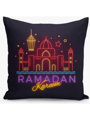 Filamente Çift Taraflı Ramazan - Ramadan Desenli Dijital Baskı Kırlent Kılıfı