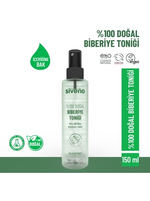 Siveno %100 Doğal Biberiye Suyu Saç Dökülmesi Karşıtı ve Hızlı Saç Uzatma Etkili Saç Toniği 150 ml