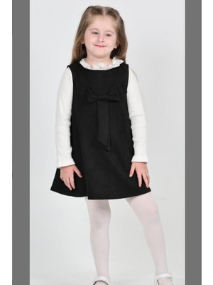 Eftelya Kız Çocuk Süet Kumaş 2'li Elbise (Elbise+Bady BLUZ)12177