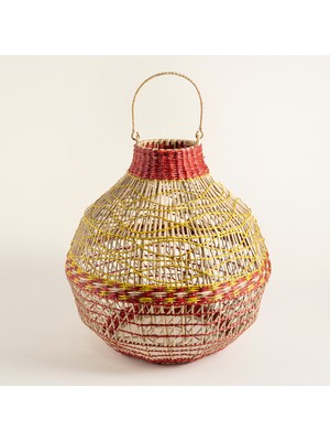 Zsa Zsa Zsu Tam Dao Deniz Çayırı / Cam / Metal Fener 30X30X30 cm Renkli