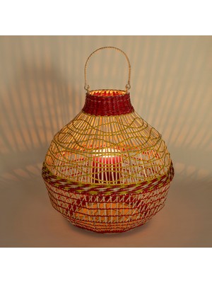 Zsa Zsa Zsu Tam Dao Deniz Çayırı / Cam / Metal Fener 30X30X30 cm Renkli