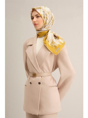 Armine Soyut Desenli Saf İpek Sura Eşarp 9350D 85