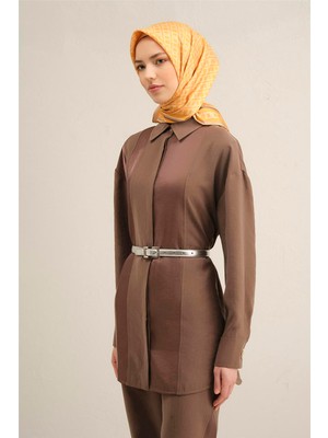 Armine Klasik Desenli Saf İpek Twill Eşarp 9301D 38