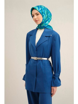 Armine Etnik Desenli Saf İpek Twill Eşarp 9323D 53